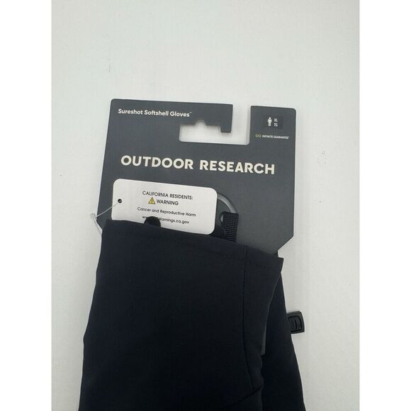 Outdoor Research Men's Sureshot Softshell Gloves Size XL - Black - NWT - Picture 3 of 9